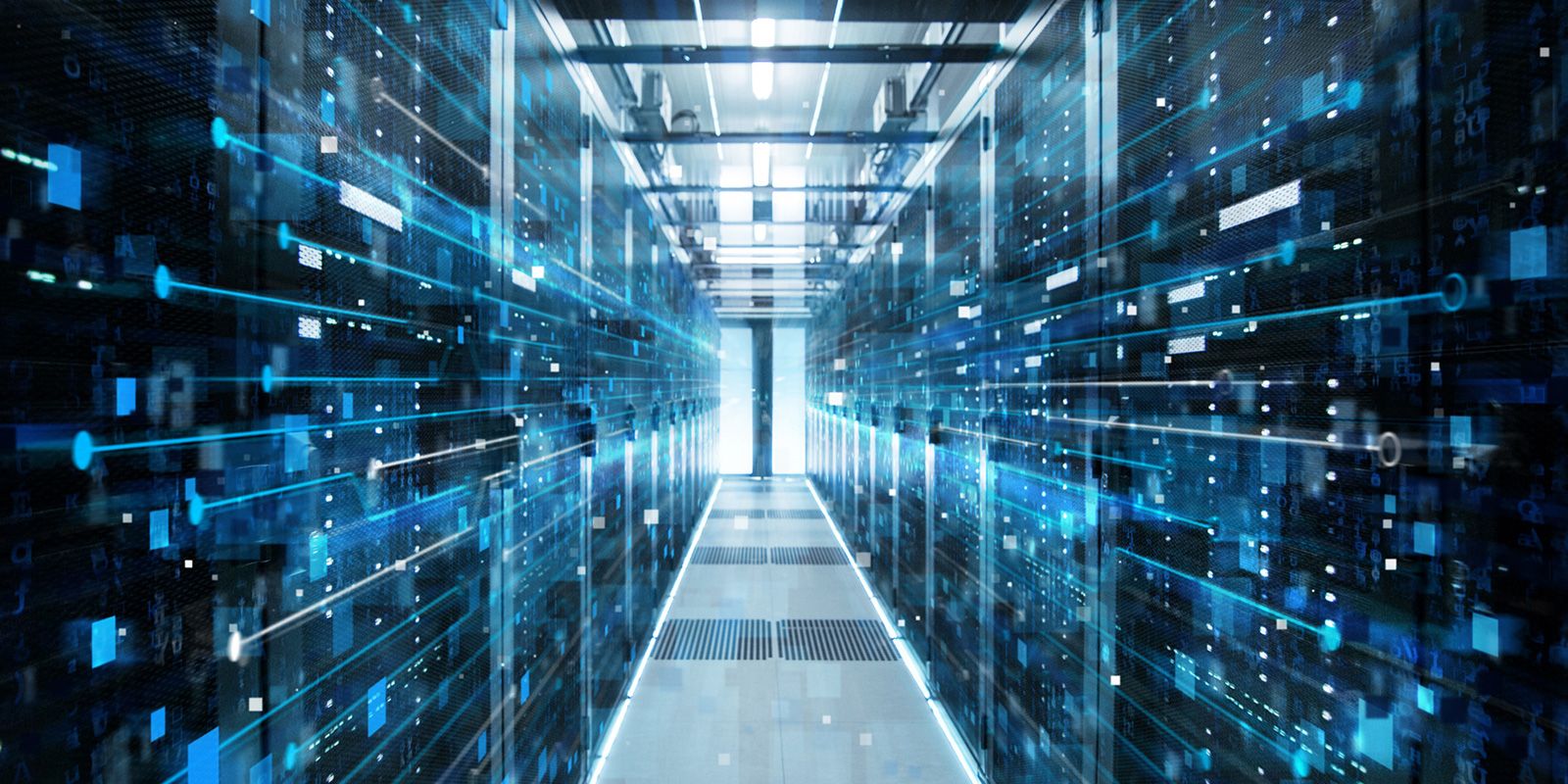 Hintergrundbild eines Serverraums